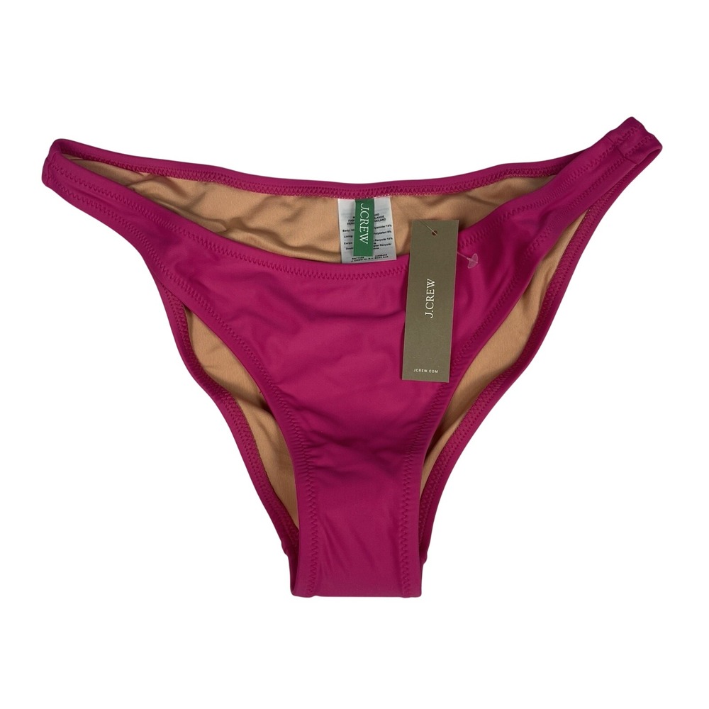 NEW J. Crew Boomerang High leg Bikini Bottom 3X Pink Swimsuit glam coquette‎